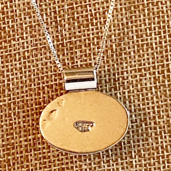 Black Stone 925 Mexico Earrings &  Necklace Set - Picture 7 of 10